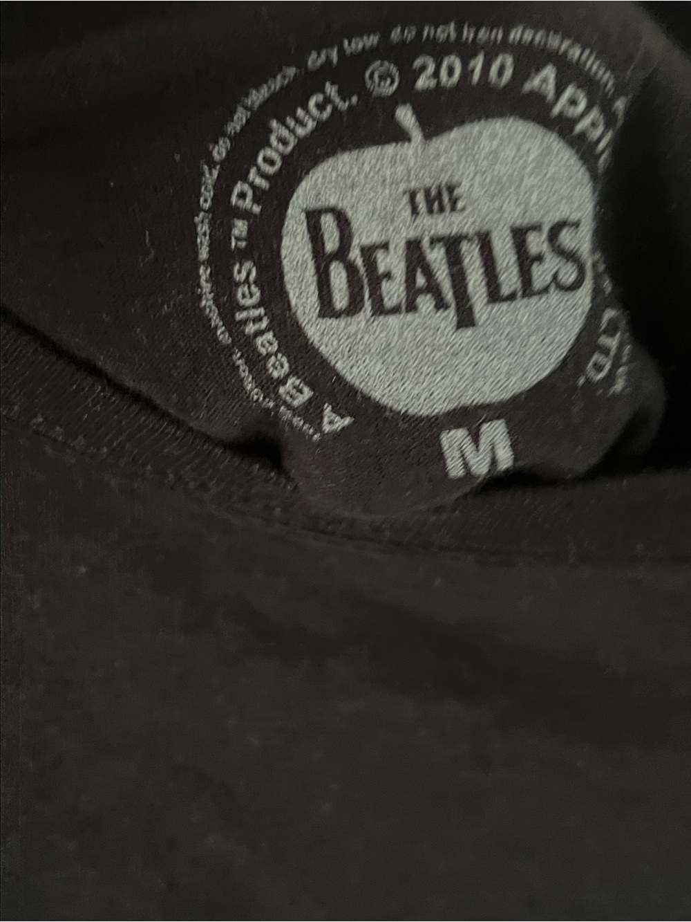 Black T-Shirt with White Beatles Silhouettes. Never worn but washed - Picture 3 of 3